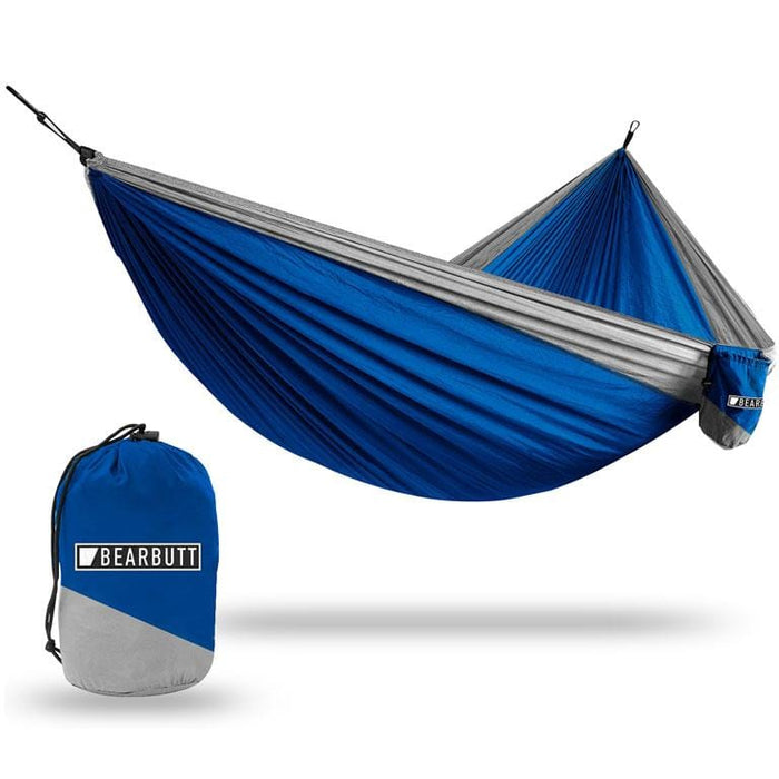 Blue & Grey Double Hammock | Bear Butt
